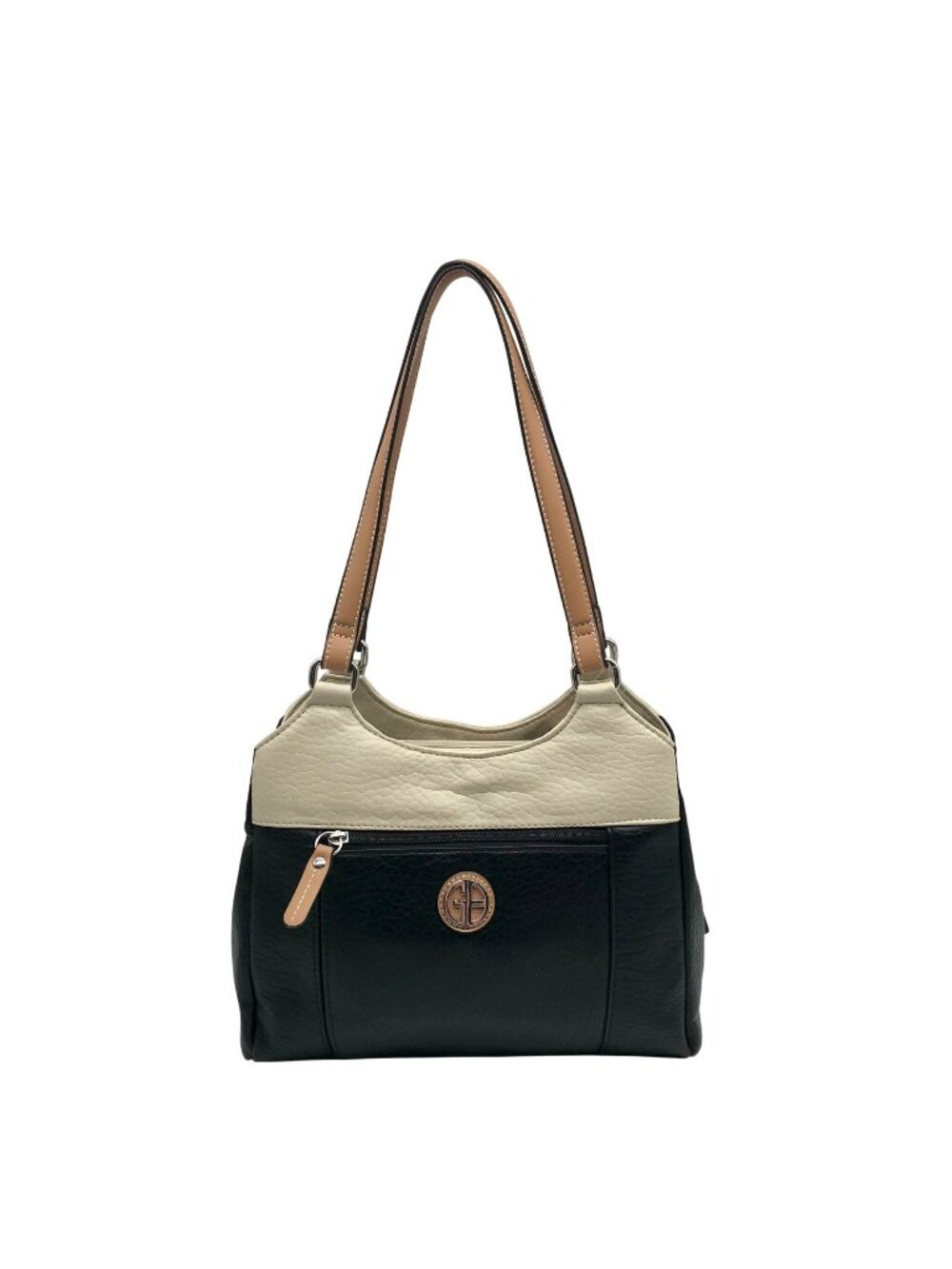 Giani Bernini Black Colorblock Pebbled 4 Poster Tote Bag